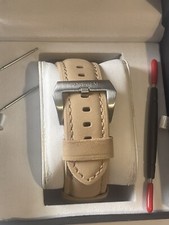 26mm Beige Genuine Leather