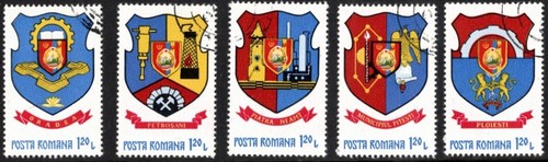 Romania 1980 coats of - 1980,, arms