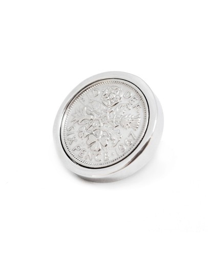 Genuine polished 1962 sixpence - genuine,