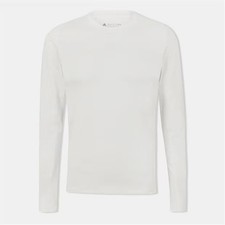 adidas Mens Techfit Aeroready Long Sleeve Baselayer top S-XL Off White
