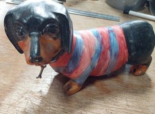 Daschund/Sausage Dog Ornament, Made From Plastic Resin Type Stuff
