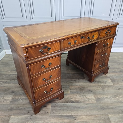 Vintage twin pedestal desk - twin,