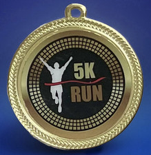 Running Medal  5k + FREE RIBBON & ENGRAVING