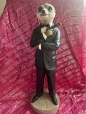Rare Vivid Arts Meerkat Indoor/Outdoor Figurine - James Bond 007 Secret Agent