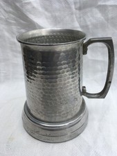Beer tankard glass-bottomed
