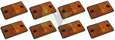 8 x Orange Amber Side Reflectors for Trailers, Trucks, Caravans, Maypole, Square