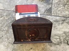 BAKELITE CIGARETTE DISPENSER..RED/BROWN MOTTLED