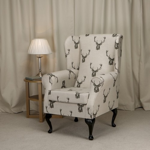 High wing back fireside chair - high,
