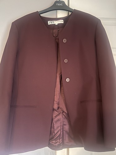 Zara women burgundy - women's, blazer
