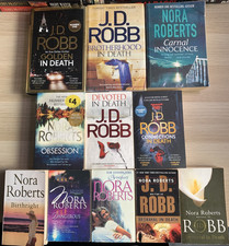 J D Robb Nora Roberts 11 Book Bundle -6 In Death Books -Birthright The Obsession