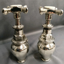 NICKEL GLOBE TAPS, QUALITY RECLAIMED, REFURBISHED, GREAT SHAPE GLOBE TAPS
