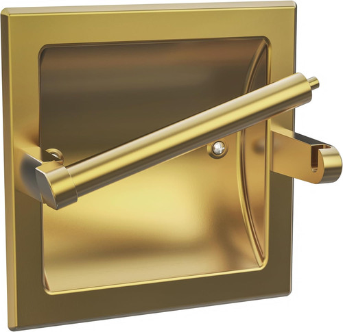 Recessed gold toilet paper - recessed,