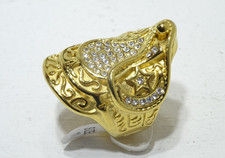 Chunky saddle ring gold/silver