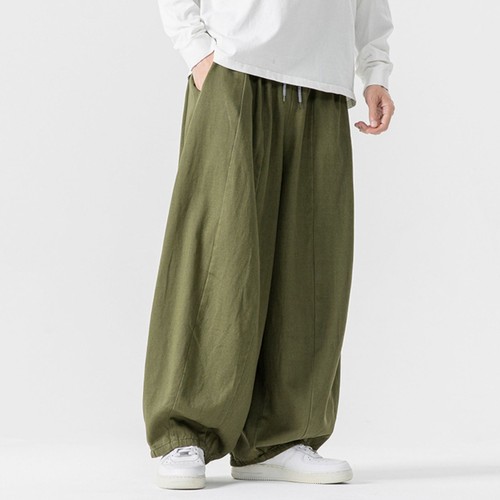 Men wide leg casual pants - casual,