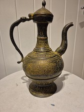  ISLAMIC MIDDLE EASTERN COFFEE POT DALLAH BRASS  TEAPOT TEA POT 6kg ANTIQUE