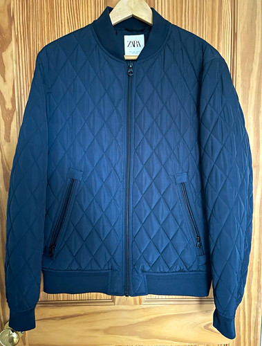 Zara men navy quilted - zara,