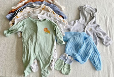 Newborn baby clothes mixed bundle unisex girl boy sleepsuits hoodie scratch mits