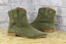 GREEN SUEDE PULL ON WESTERN