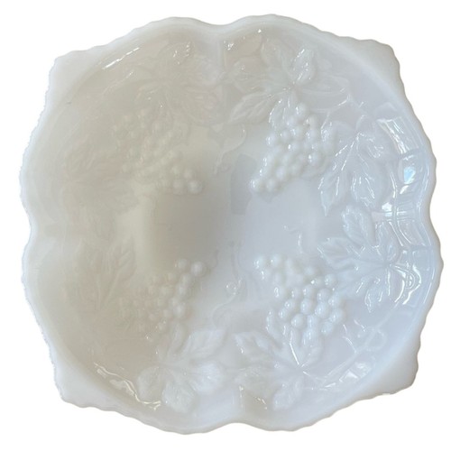 Vintage milk glass grape - glass,