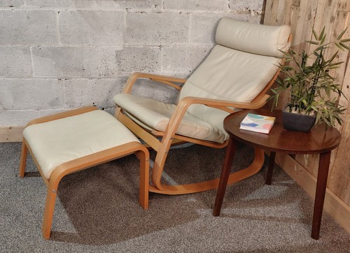 Ikea leather poang rocker - leather,