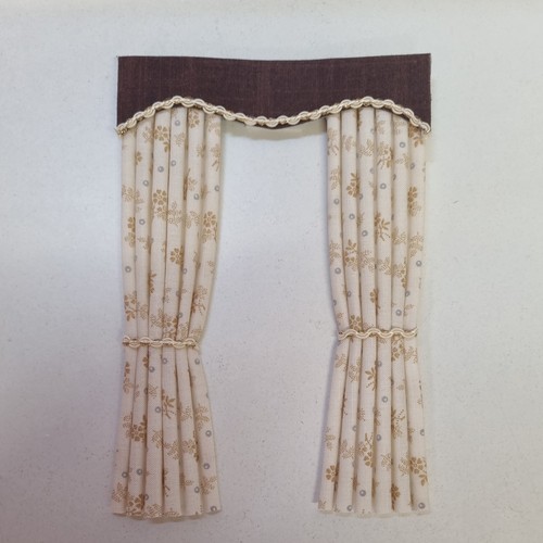 Dolls house miniature curtains - dolls,