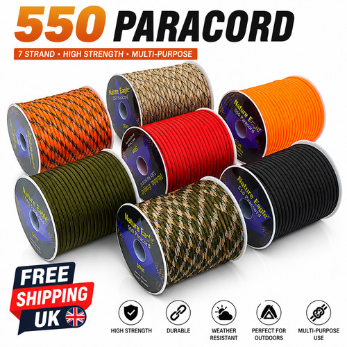 100m 550 paracord rope 4mm - paracord,