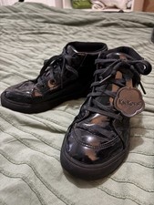 Kickers Kick Hi Black Patent Boots  EU 33 , UK1 Excellent Condition School Shoes