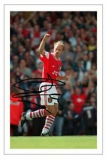 DENNIS BERGKAMP - ARSENAL AUTOGRAPH SIGNED PHOTO POSTER PRINT