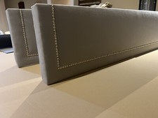 Silver grey velvet padded - velvet,