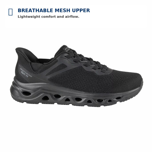 Skechers mens trainers black - skechers,