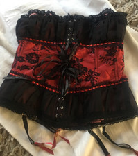 Corset red and black - red,