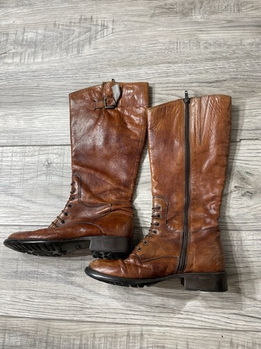 1970s boots brown learher - boots,
