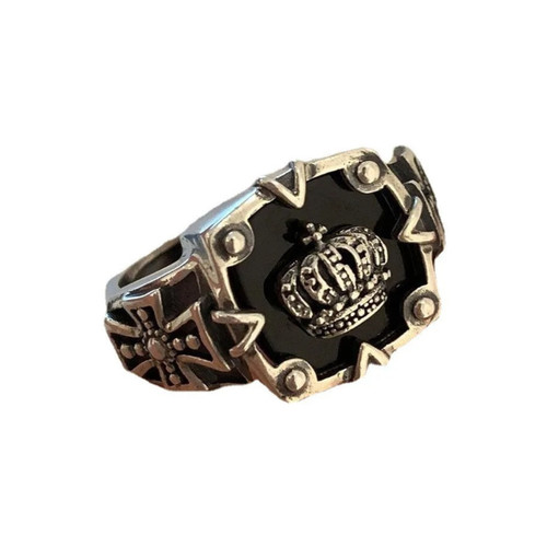 Vintage crown cross ring - vintage,