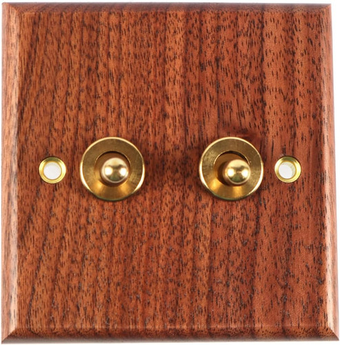 Light switch solid - solid, brass