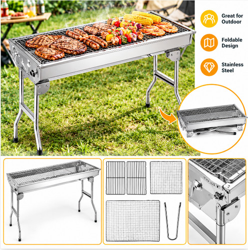 Folding bbq charcoal - charcoal, barbecue
