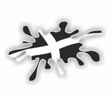 Paint Splat Cornish Flag Sticker 180mm x 110mm Decal Stickers Car Van Cornwall