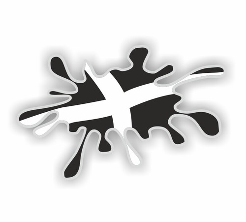 Paint splat cornish flag - paint,