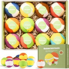 Bath Bombs Gift Set, 12Pcs Handmade Fizzy Bubble Bath Bombs, Vegan & Cruelty Fre