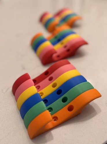 Colourful plastic coat hooks - colourful,