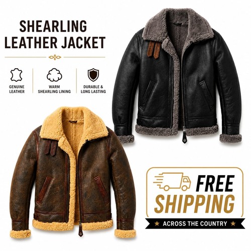 Men shearling leather - men’s,