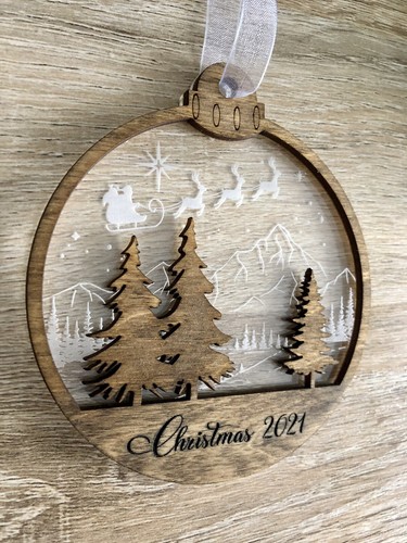 Wooden christmas tree - wooden,