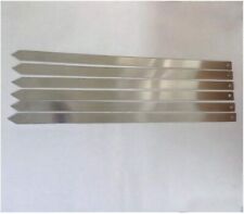JD Europe 6pcs Turkish Adana Kebab BBQ Skewers. Stainless Steel Flat Wide 57.5cm