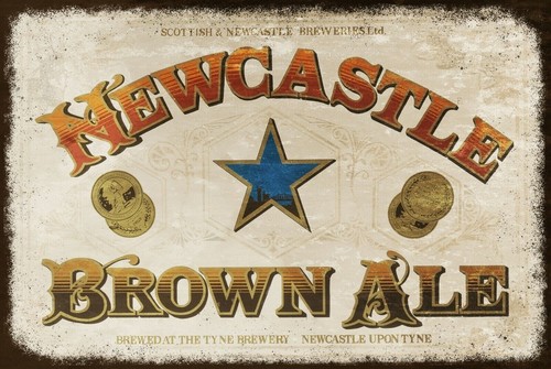 Newcastle brown ale retro - brown, ale,