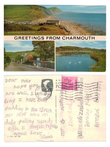 Postcard greetings from - greetings,