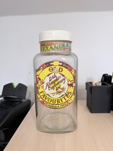 Vintage glass sweet jars - glass,