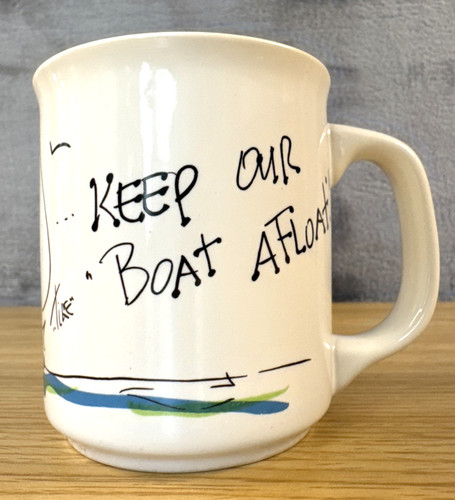 Vintage 1988 sailboat mug - 1988,