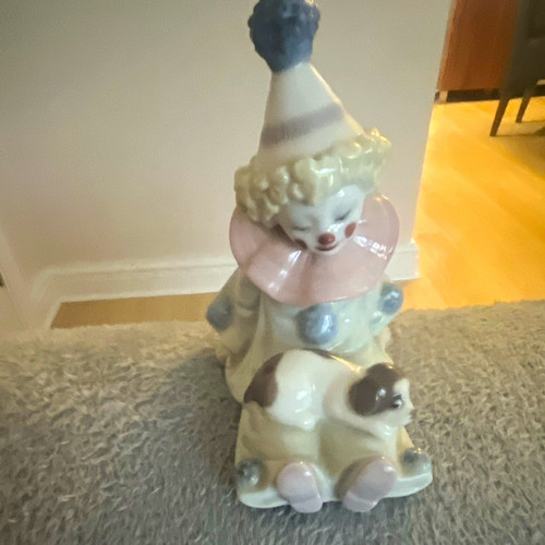 Lladro porcelain clown with - lladro,