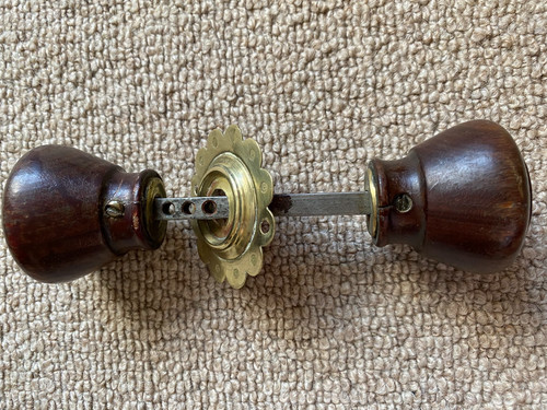 Old wooden door knobs handles - door,
