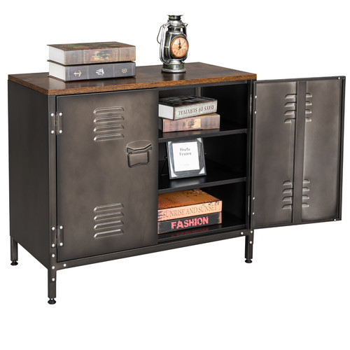 Metal side cabinet vintage - side,