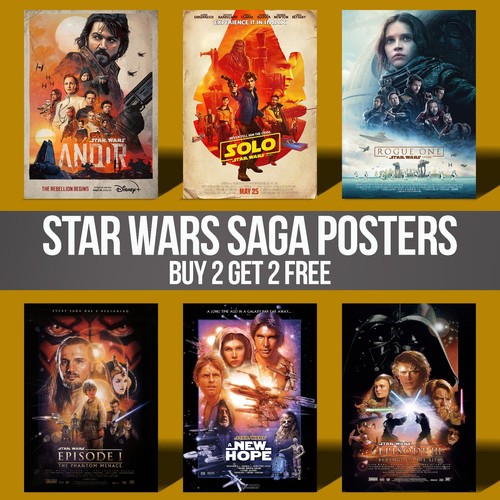 Star wars saga posters - star,